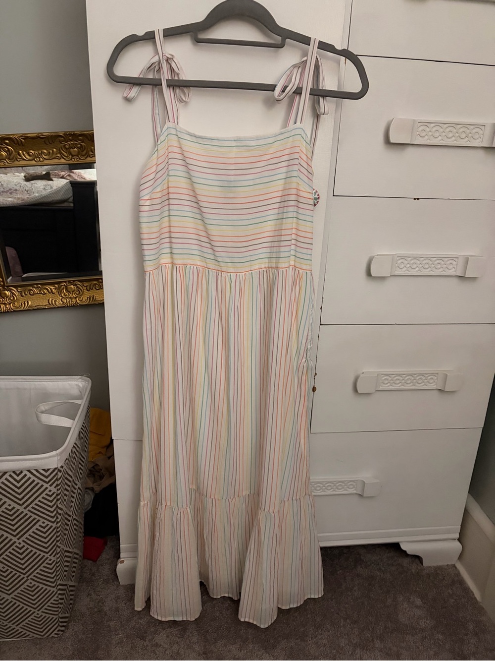 GAP Pastel Multi-Stripe Maxi Dress